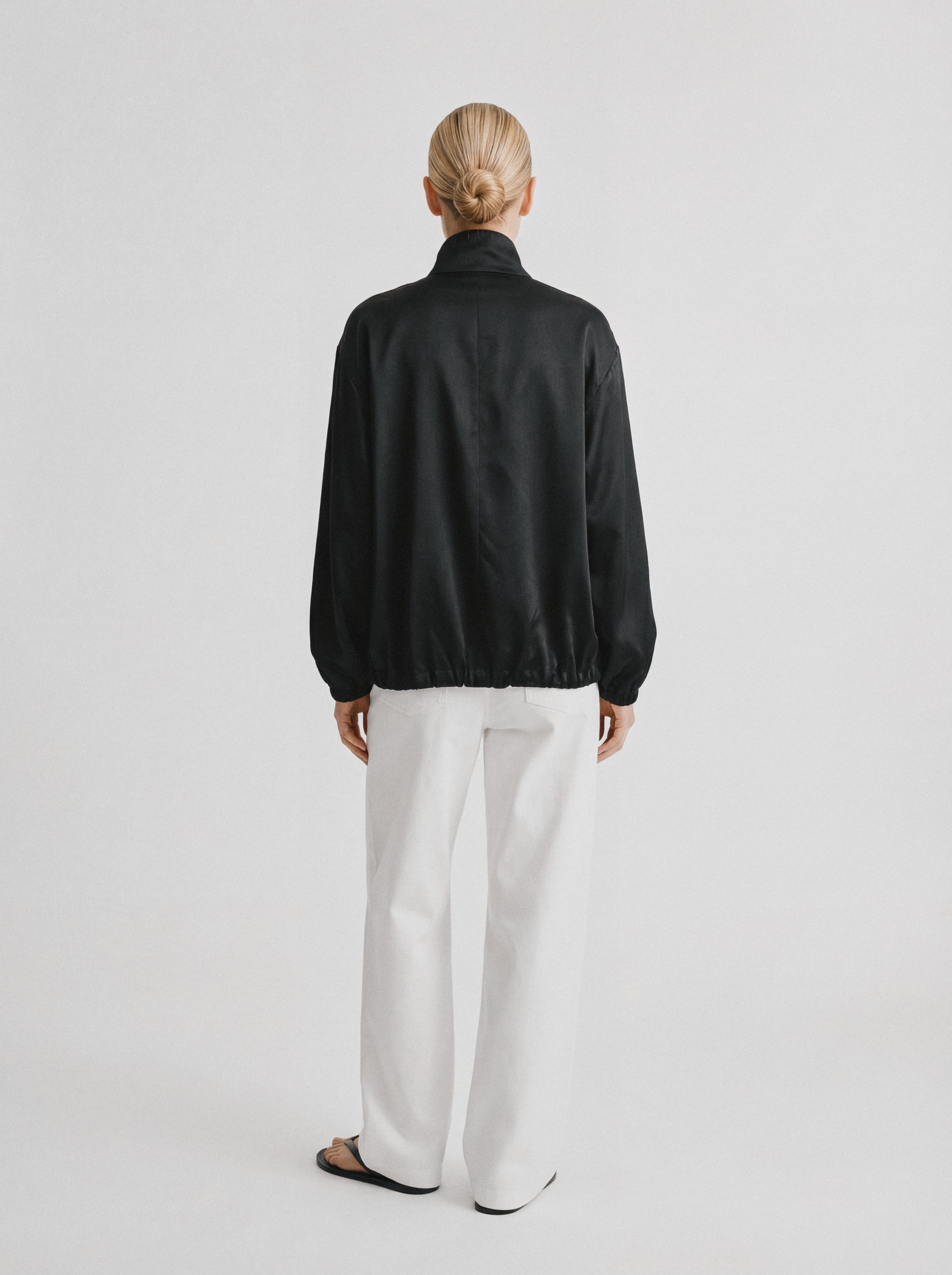 Wide Leg Cotton Trousers White