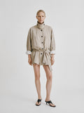 Relaxed Raglan Trench Jacket Beige